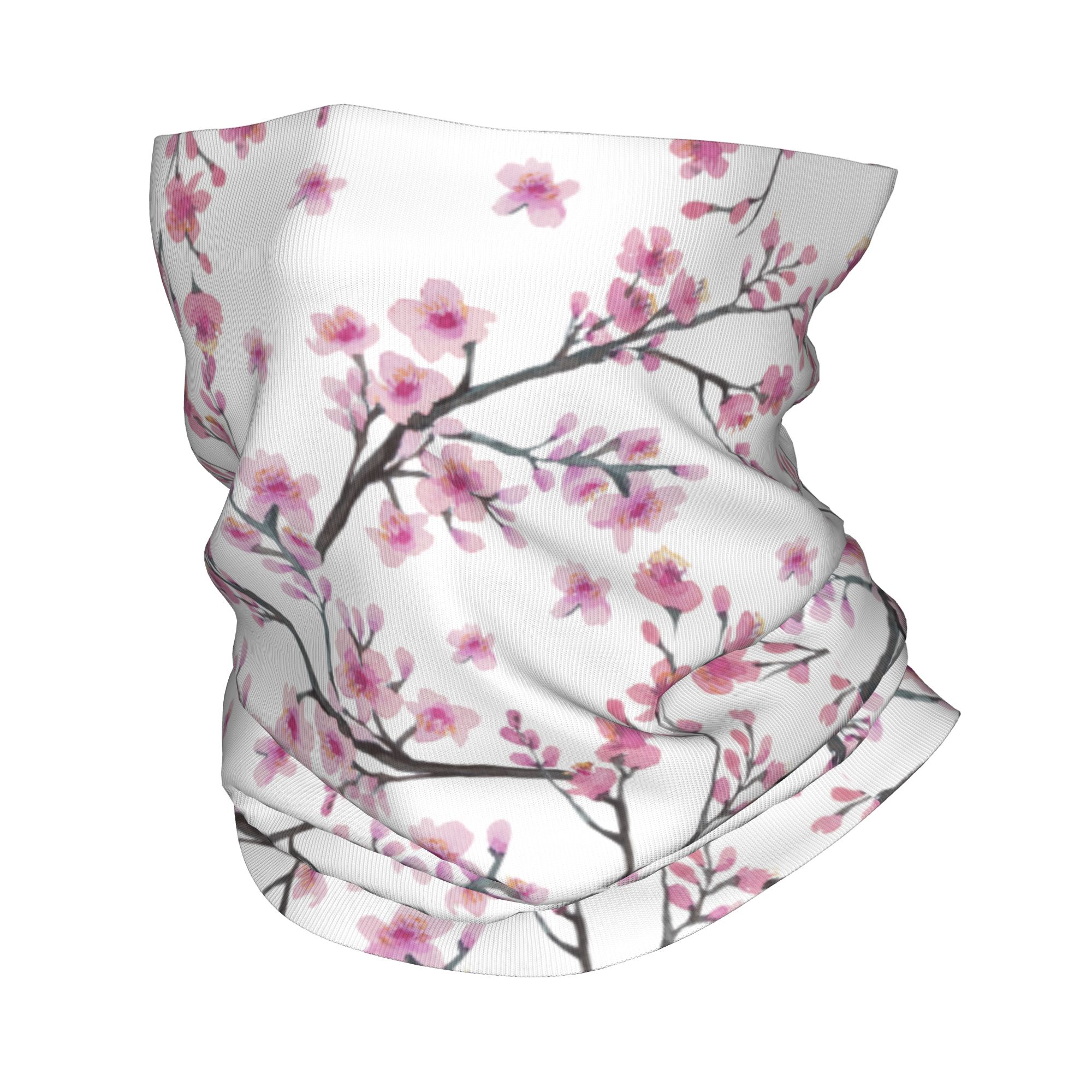Neck Warmer Tube - Japan Sakura Kersenbloesems met een rode