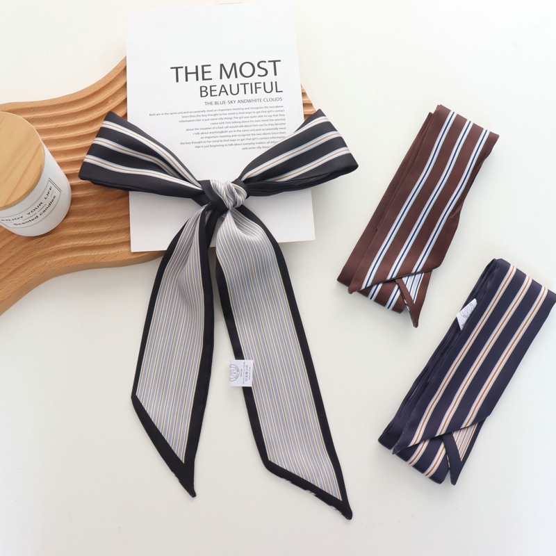 Silk Tie Striped - 2025 Nieuwe Gestreepte Kleine Zijden Sjaal