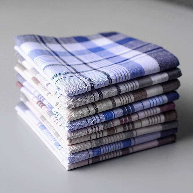 Handkerchief Cotton Men - 100% katoenen zakdoek geruite pochet zakdoek