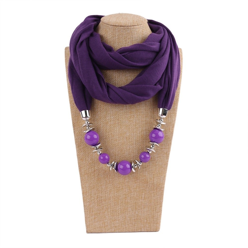 Infinity Scarf Knit - Modieuze chiffon sjaal, effen kleur, met