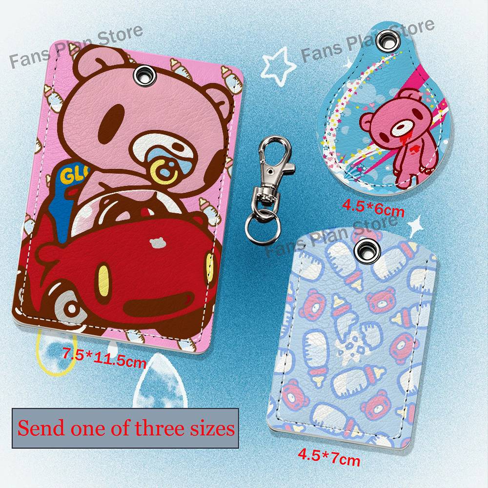 Lanyard Badge Holder - Cartoon G-Gloomy Bear lederen sleutelhanger met