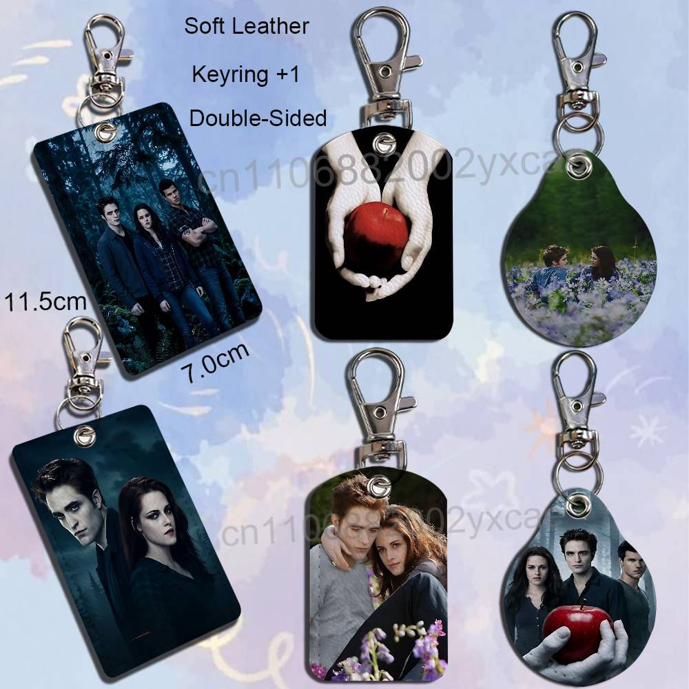 Lanyard Badge Holder - Film T-Twilight TV-serie Leren sleutelhanger met