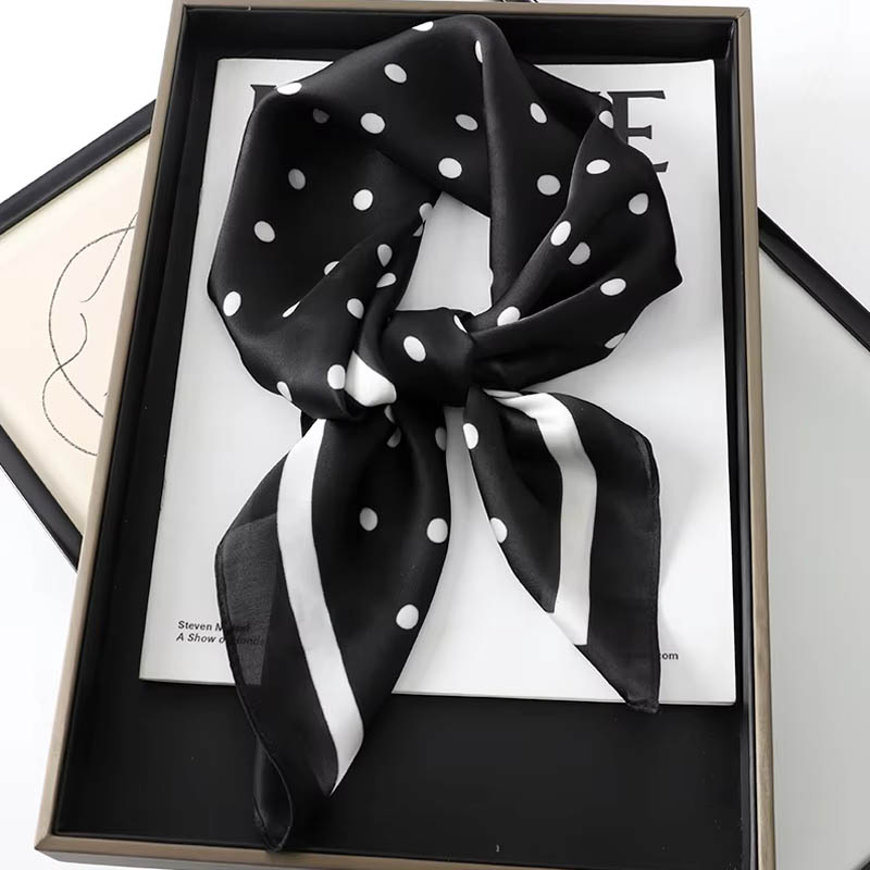 Scarf Silk Square - Luxe Dame Haar Dot Sjaal Vrouwelijke