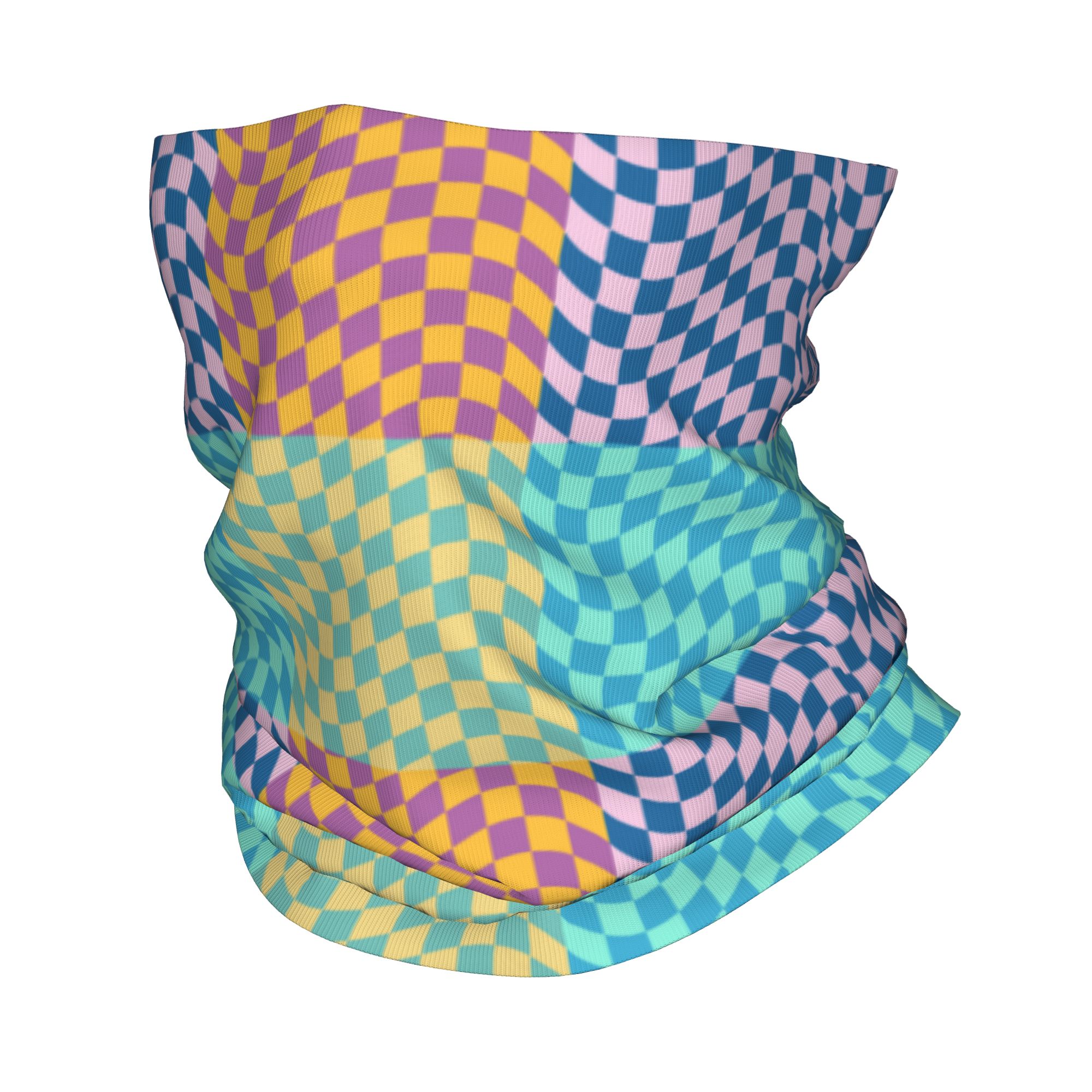 Neck Warmer Tube - Aangepaste gekleurde geruite bandana nekbeschermer winddichte