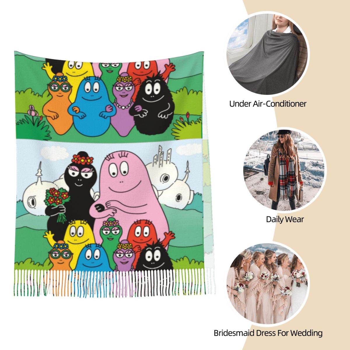 Les Barbapapa Familie Sjaals W - Pashmina Wrap Large recensie en prijs