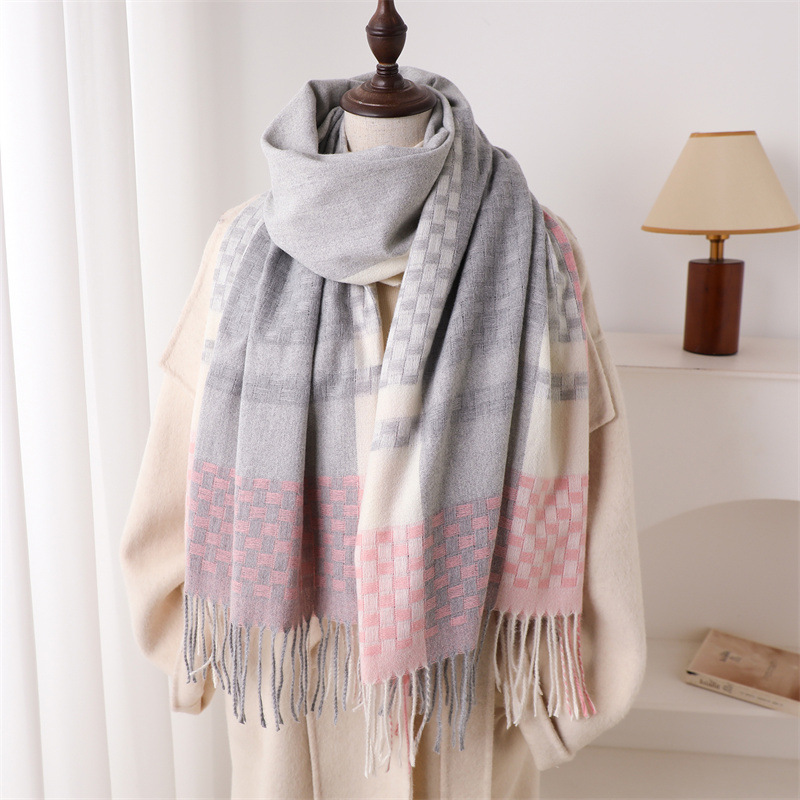 Luxe merk kasjmier dames gerui - Woven Scarf Blanket recensie en prijs