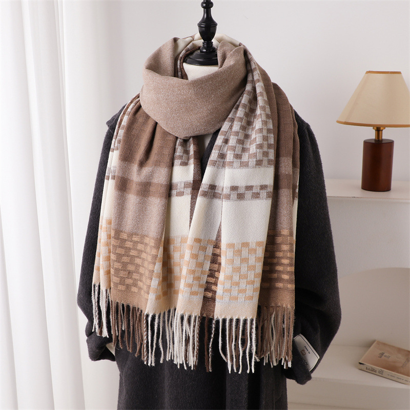 Luxe merk kasjmier dames gerui - Woven Scarf Blanket recensie en prijs