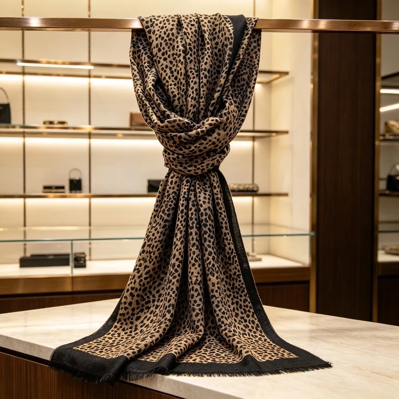 2026 Nieuwe sjaal met luipaard - Pashmina Wrap Large recensie en prijs