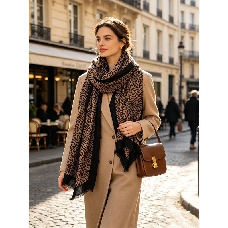 2026 Nieuwe sjaal met luipaard - Pashmina Wrap Large recensie en prijs