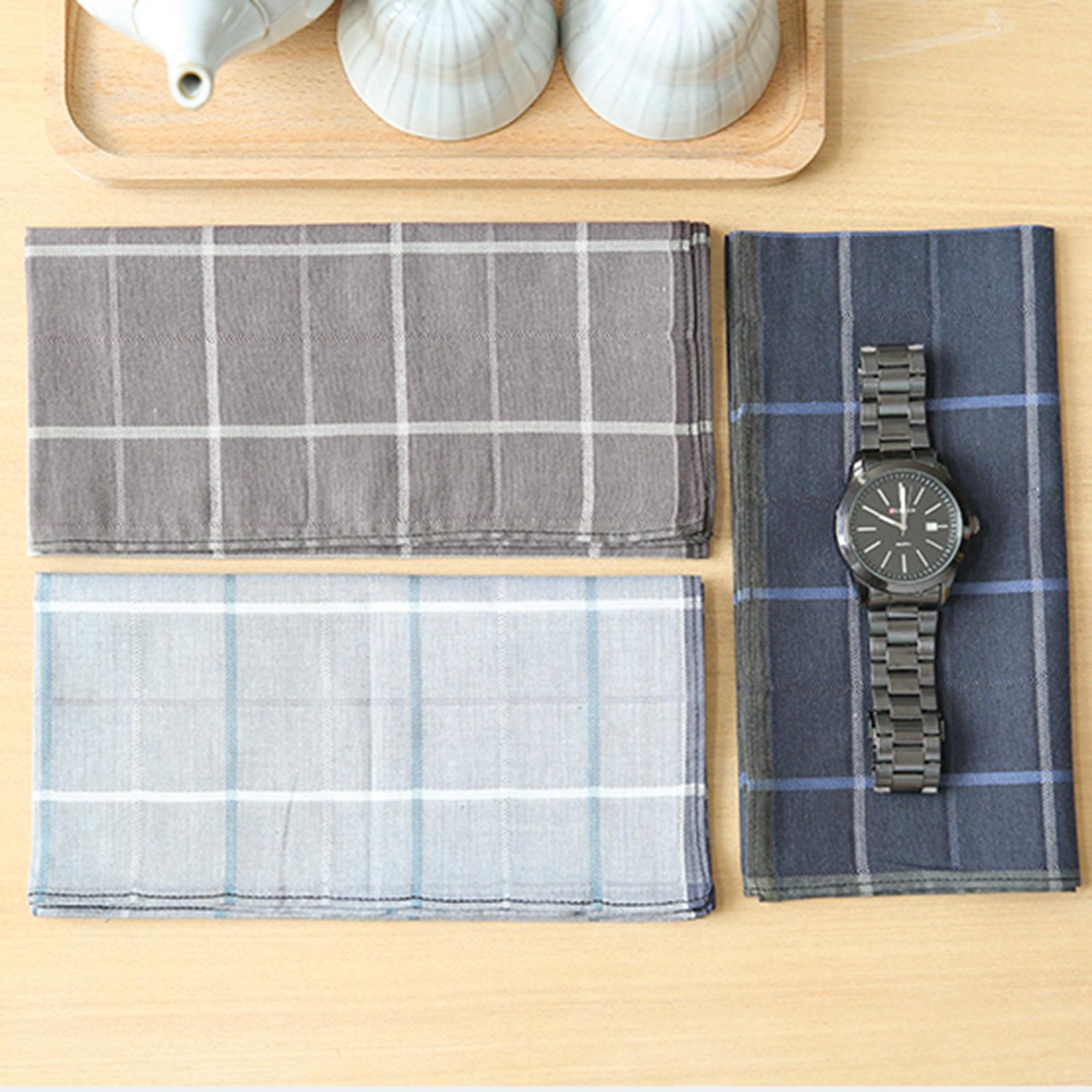 3 stuks heren zakdoeken met ru - Handkerchief Cotton Men recensie en prijs