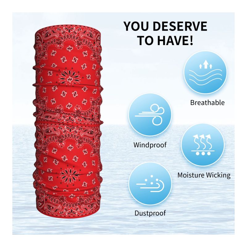 Rood Paisley Art Bandana Patro - Neck Warmer Tube recensie en prijs